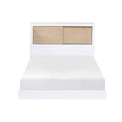 White Finish Twin Bed Bookcase Headboard Youth Bedroom Furniture 1pc