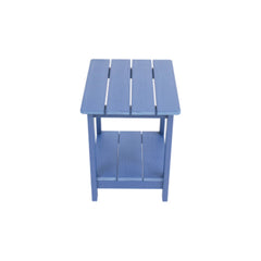 A wooden-textured imitation wood side table, simple yet with a rich texture. It comes with a small tabletop and is perfect for outdoor picnics. Dark blue