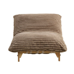 Accent  Armless Lazy Sofa, Casual Single Sofa, Corduroy Fabric, For Living Room And Bedroom , With Backrest, Single Seat, LIGHT BROWN