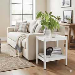 Yonda White Accent Table