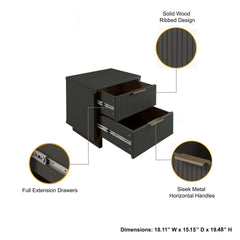 Nightstand in Charcoal Gray