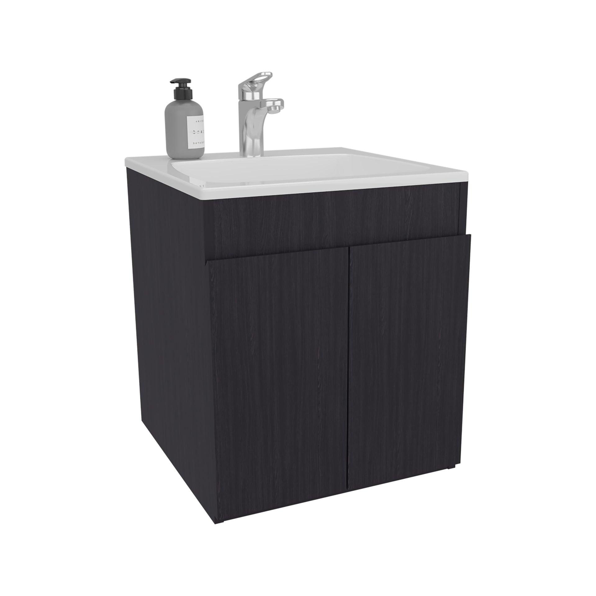 Bathroom Vanity 20.8" H, 2 Doors, Black Wengue - Bathroom