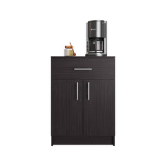 Pantry Organizer Cabinet 33" H, One Drawer, Two Interior Shelves, Two Doors