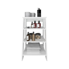 Linen Cabinet 29.7"H, Four Shelves, Vertical, White