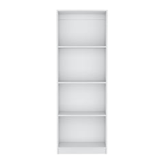 Vinton Bookcase with Spacious Tier-Shelving Design, White