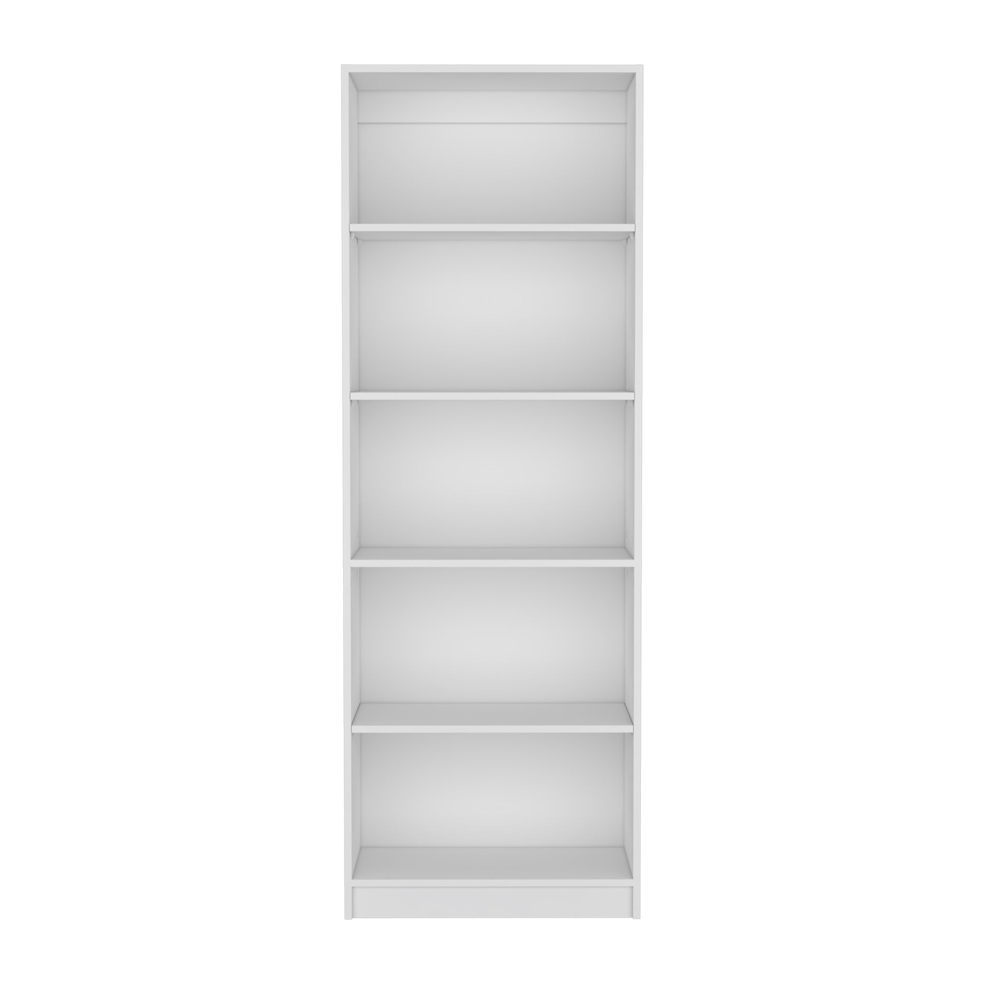Vinton 4-Tier Bookcase with Modern Storage for Books and Decor, White