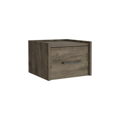Floating Nightstand, Space-Saving Design with Handy Drawer and Surface, Dark Brown