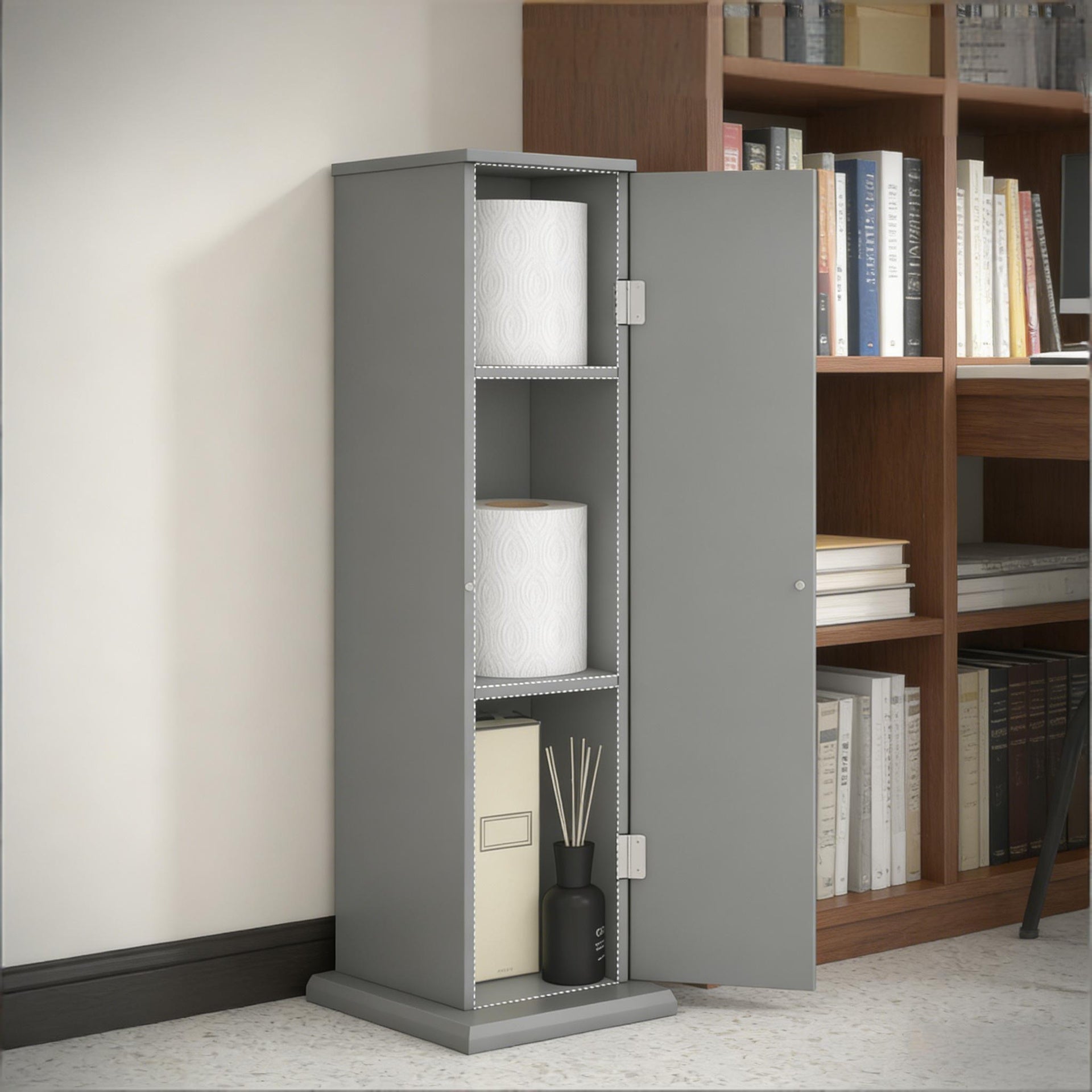 Corner Cabinet,3 tier Storage Cabinet,Small Toilet Paper Cabinet