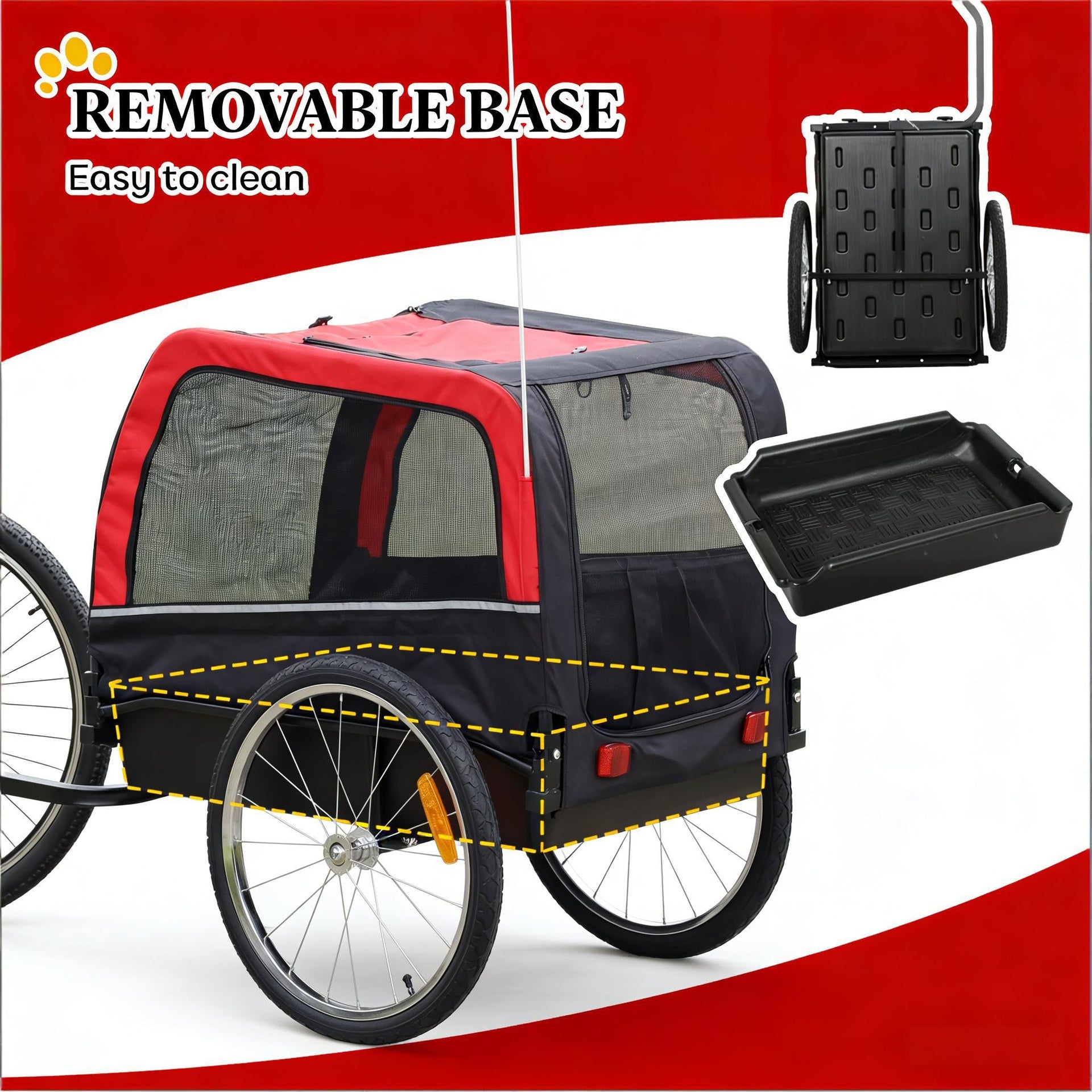 Pet Cart Bicycle Carrier,Dog Bike Trailer,Animal Bike Trailer