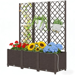 Outdoor Planter Box,Practical Self-Watering Raised Garden Bed
