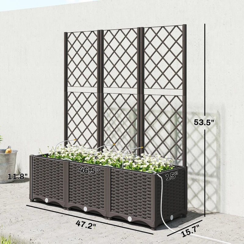 Outdoor Planter Box,Practical Self-Watering Raised Garden Bed