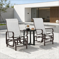 Outdoor Rockers Chair Set of 2,Cozy Gliding Lounger Chair(Only Set of 2 Chair)