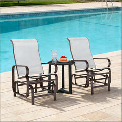Outdoor Rockers Chair Set of 2,Cozy Gliding Lounger Chair(Only Set of 2 Chair)