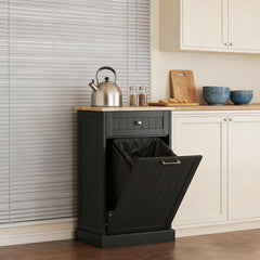 Storage Cabinet,Home Hidden Bin Cabinet(Trash can not included)