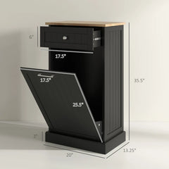 Storage Cabinet,Home Hidden Bin Cabinet(Trash can not included)