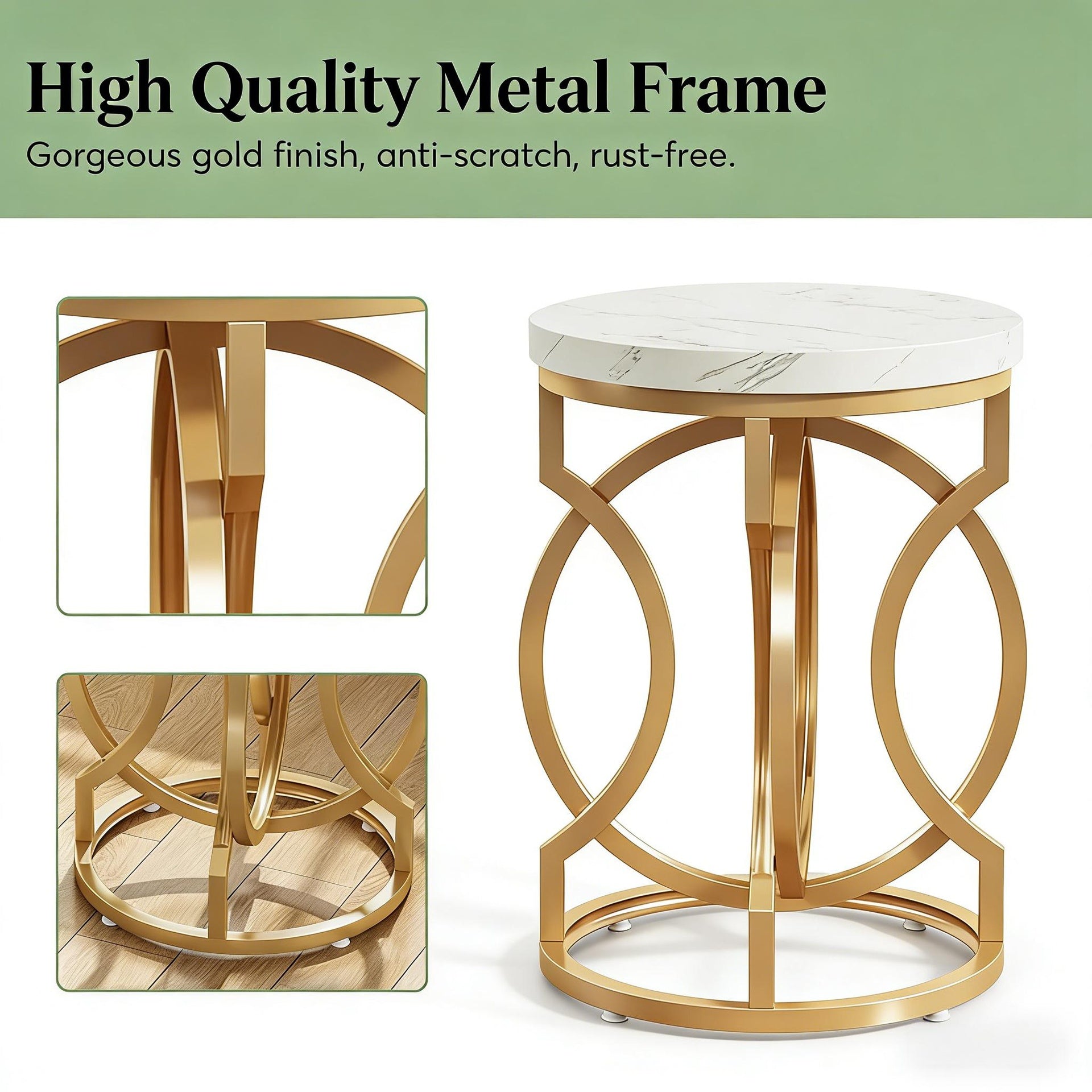 Small Couch Table,Round Bedside Table,End Table