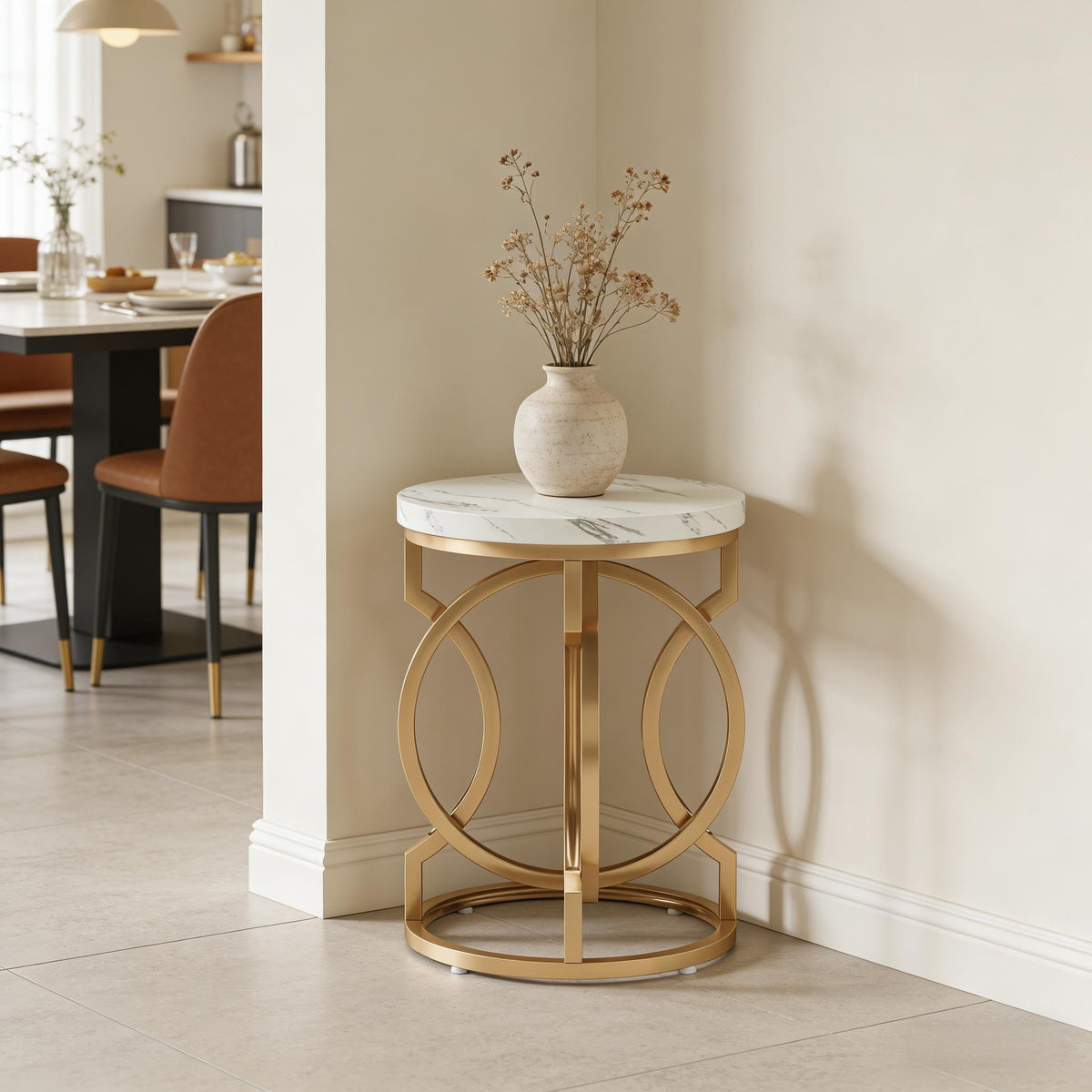 Small Couch Table,Round Bedside Table,End Table