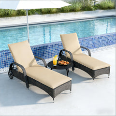 Beige Chair Cushion Set,Foldable Chair Cushion Set of 2
