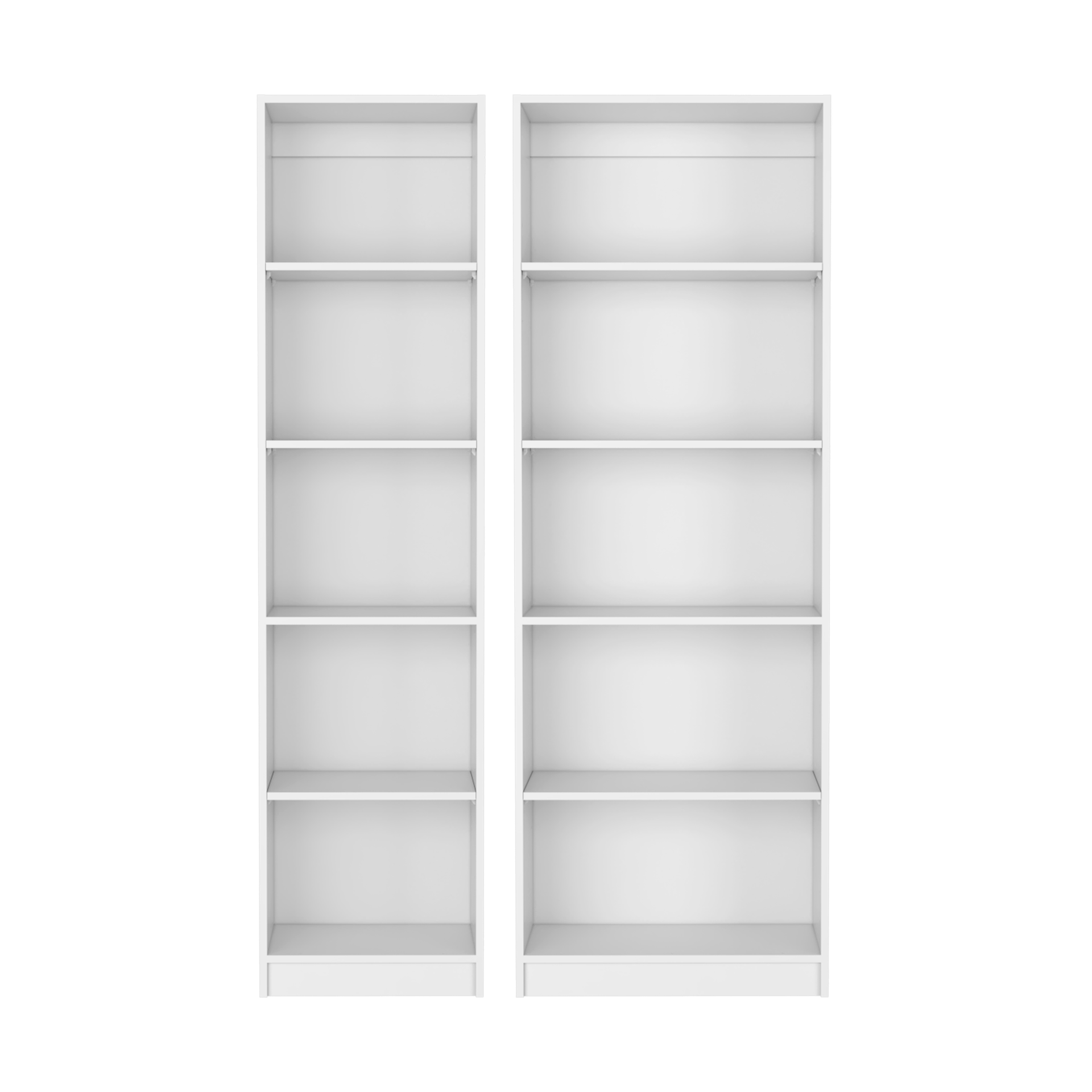 Idalia 2 Piece Living Room Set with 2 Bookcases, White