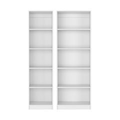 Idalia 2 Piece Living Room Set with 2 Bookcases, White