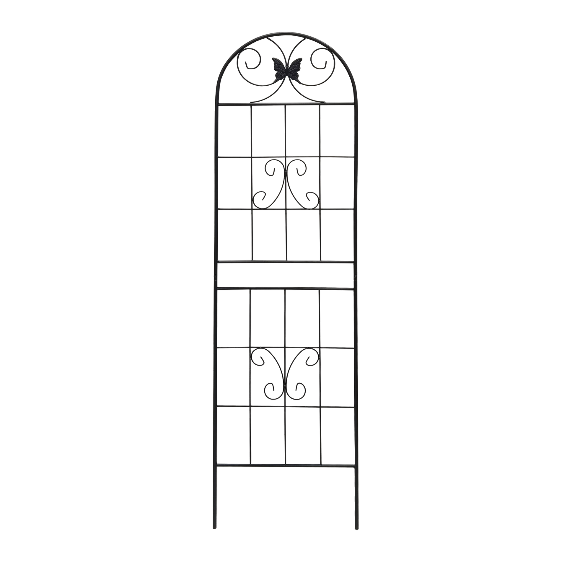 2 Pack Metal Garden Trellis 71" x 19.7" Rustproof Trellis for Climbing Plants Outdoor Flower Support Black