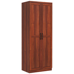 HOMCOM 63" 2-Door Kitchen Pantry, Freestanding Storage Cabinet with 5-tier Shelving and 2 Adjustable Shelves for Dining Room, Tan