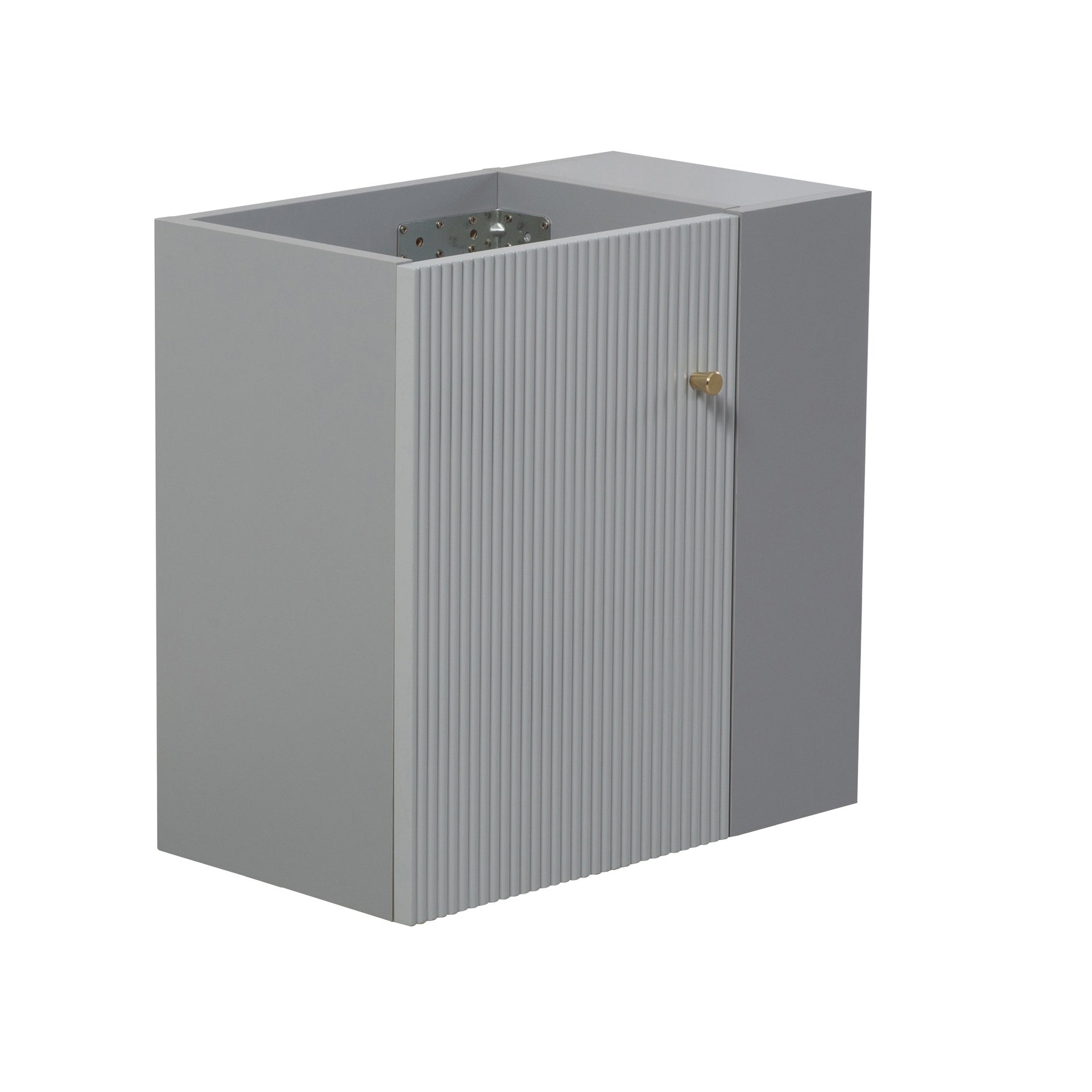 21.6" Wall-mounted Vanity Base Only, Open Shelf on the Right, Matt Grey GF-25V06-21MGR - W1573P446790