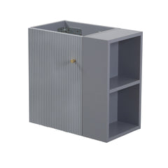 21.6" Wall-mounted Vanity Base Only, Open Shelf on the Right, Matt Grey GF-25V06-21MGR - W1573P446790
