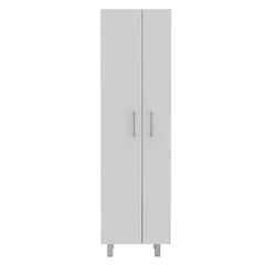 White and Onyx 2-Piece Kitchen Set, Kitchen Island and Pantry Cabinet