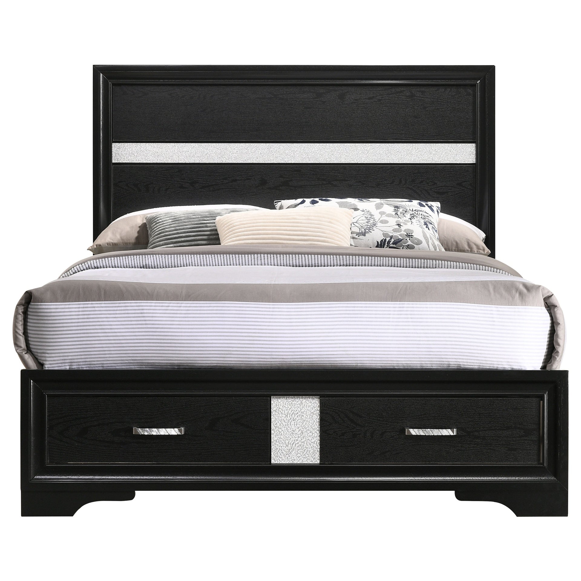 Urbana Black Full Storage Panel Bed
