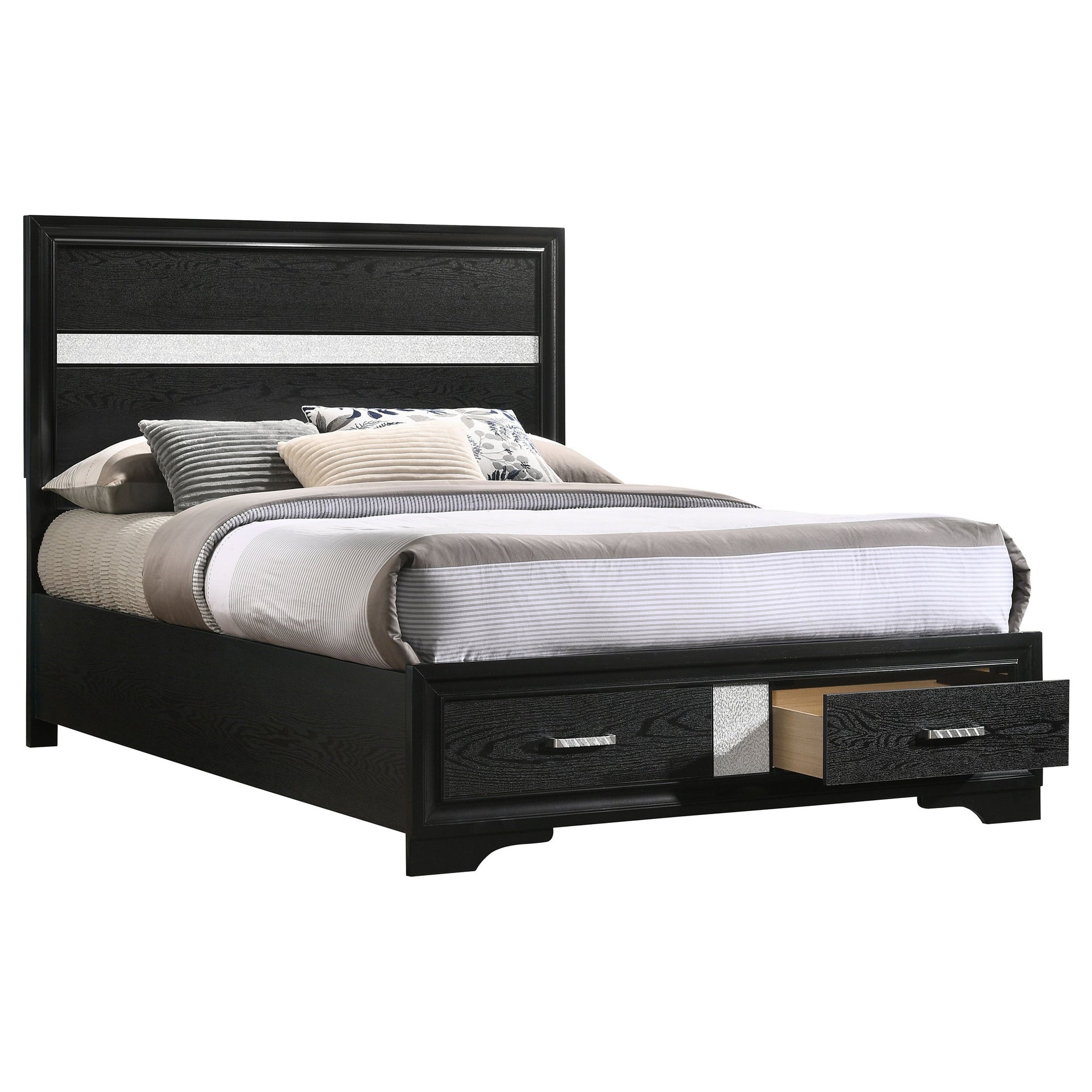 Urbana Black Full Storage Panel Bed