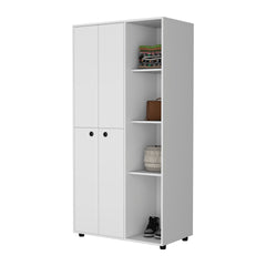 White 1-Drawer Armoire Closet