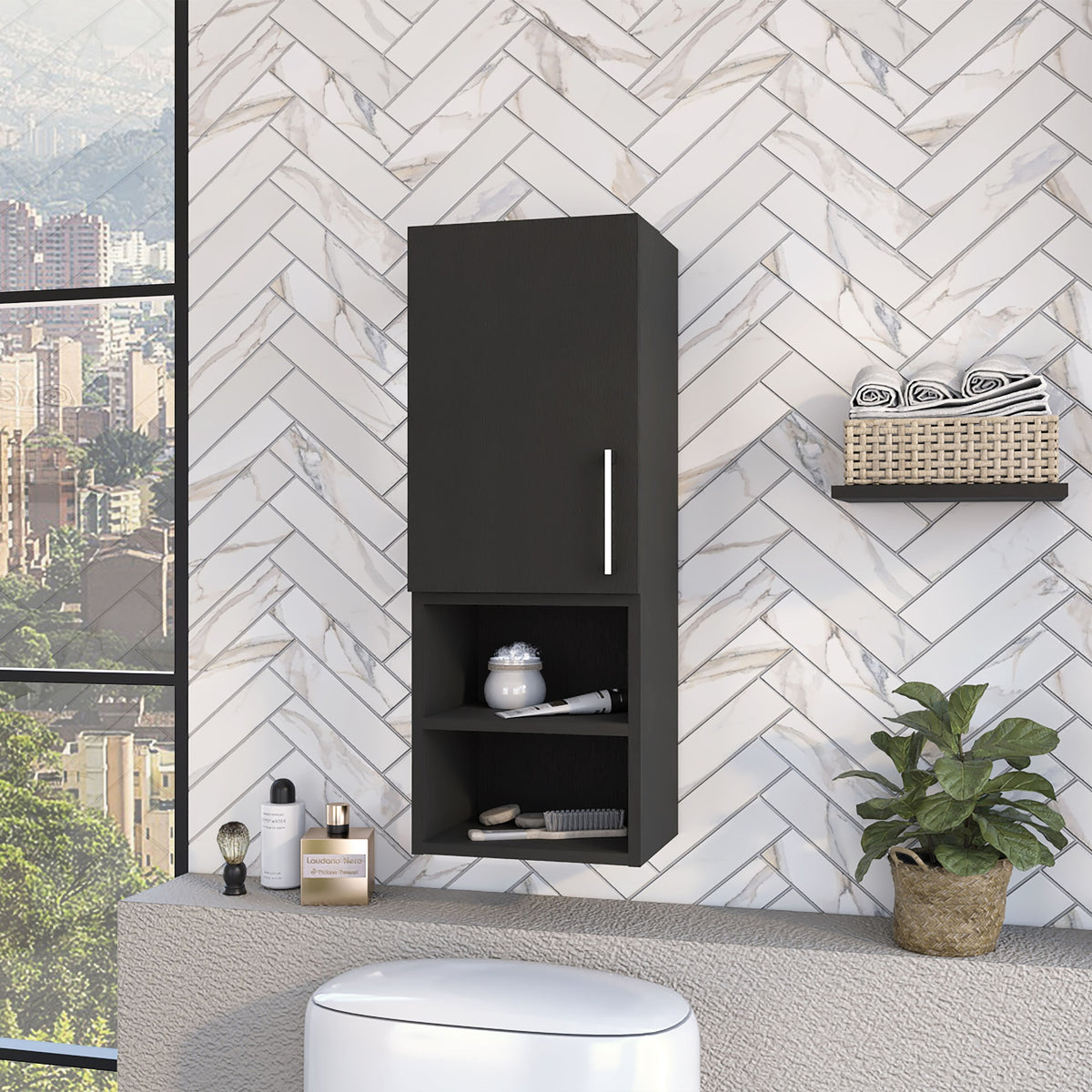 Wenge 2-Shelf Medicine Cabinet