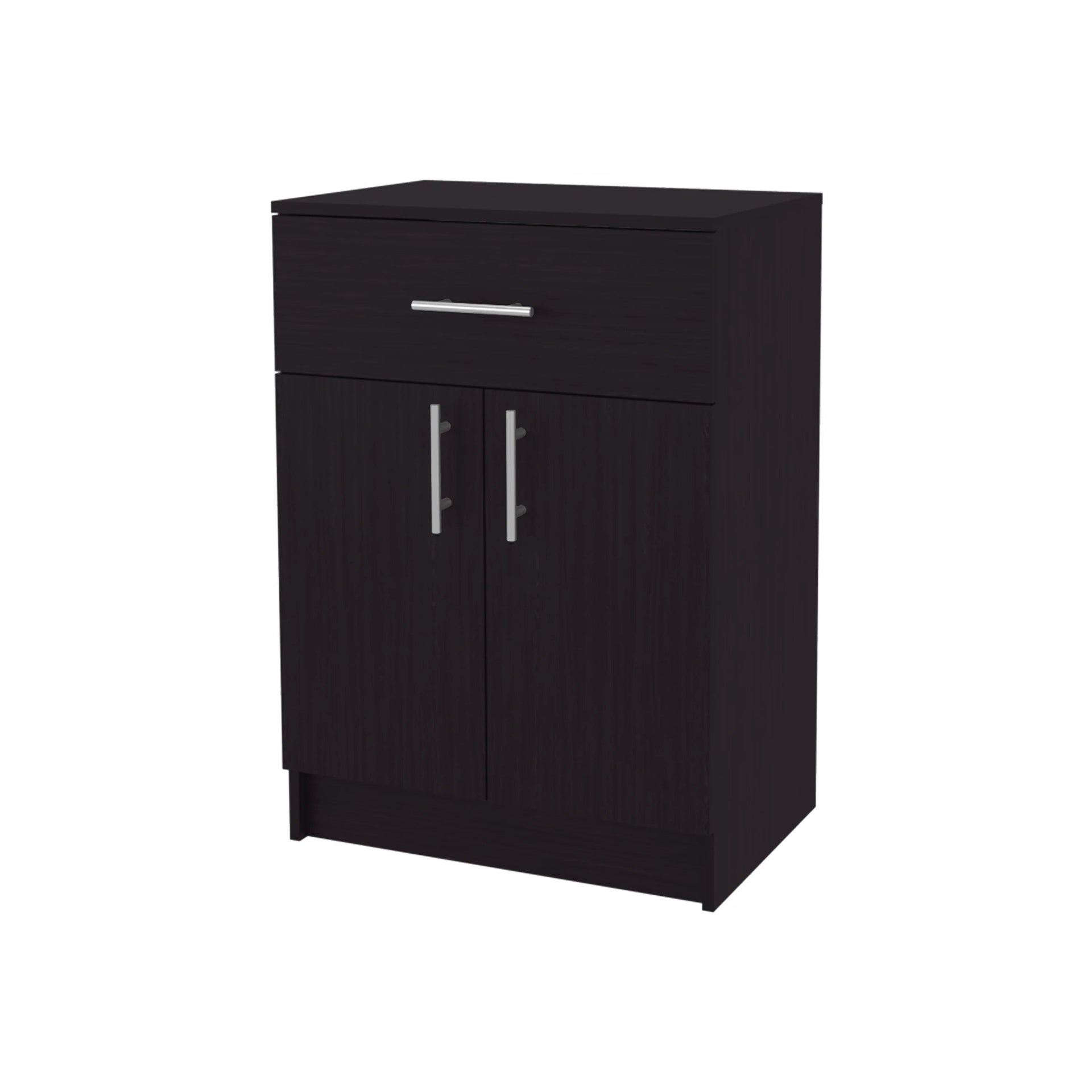 Wengue Kitchen Pantry in melamine with 2 doors and 1 drawer