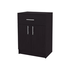 Wengue Kitchen Pantry in melamine with 2 doors and 1 drawer