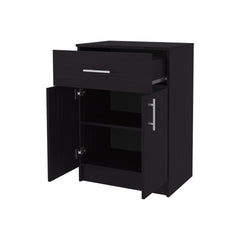 Wengue Kitchen Pantry in melamine with 2 doors and 1 drawer