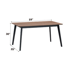 Rebi Walnut & Black Finish Dining Table