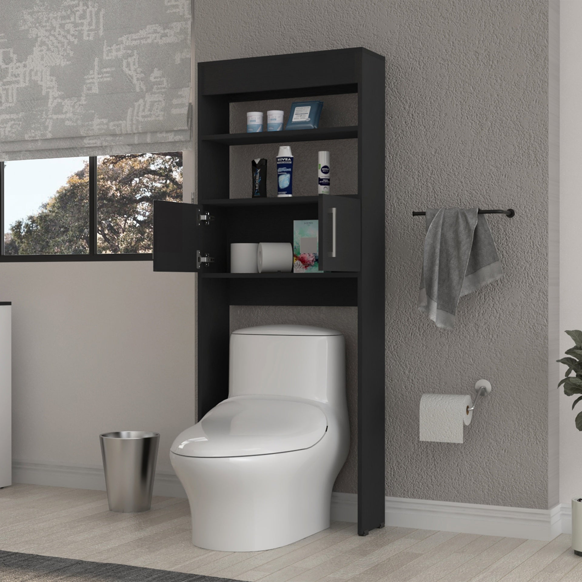 Morley 2-Shelf Over The Toilet Cabinet Wenge
