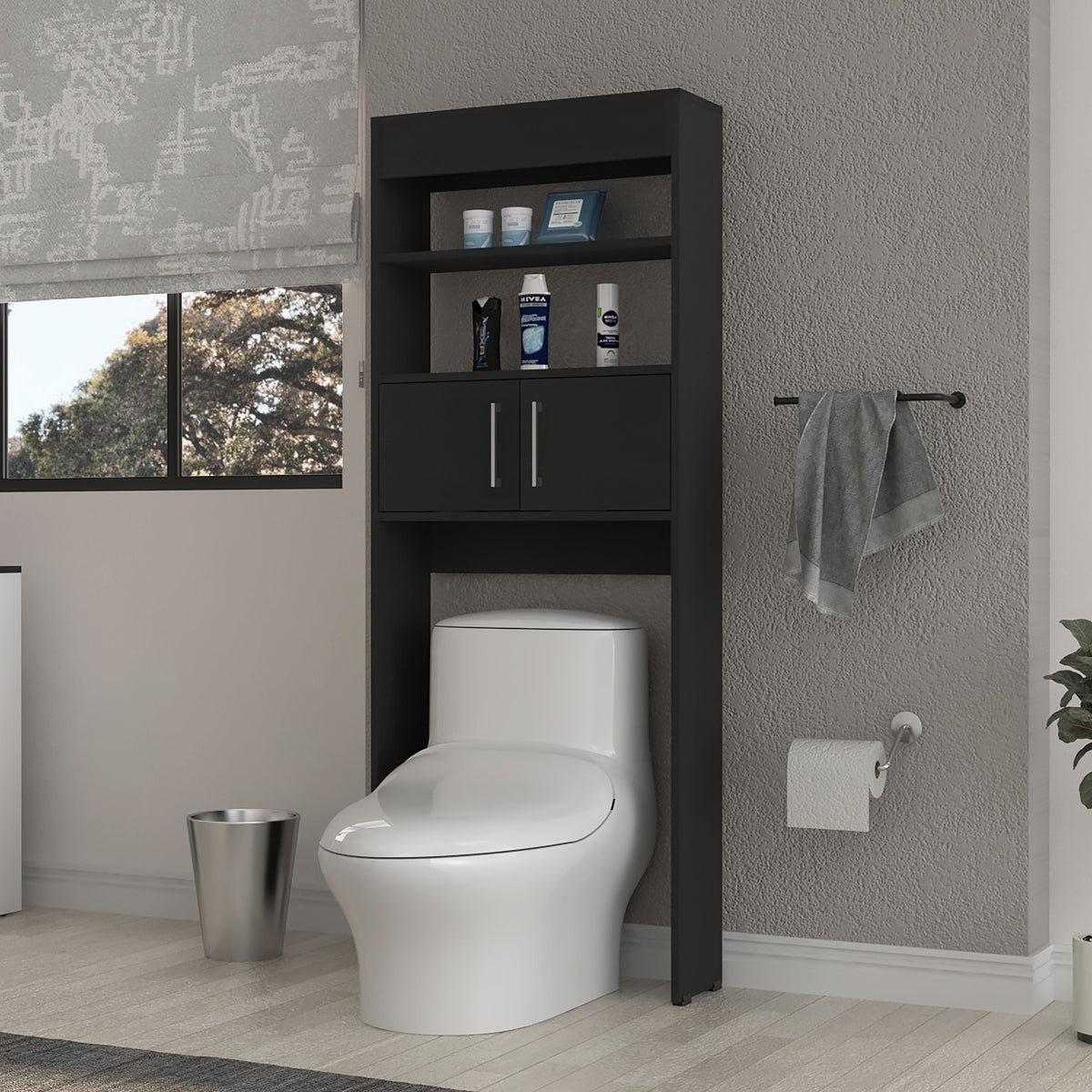 Morley 2-Shelf Over The Toilet Cabinet Wenge