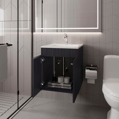 Wengue Bathroom Vanity with two Doors