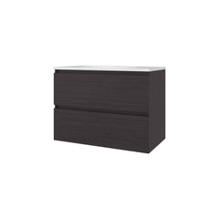 Wengue Floating Vanity with Two Drawers and Sink