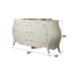 Edalene Pearl White Finish Dresser