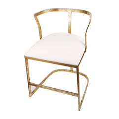 18.5x19.5x27" Cavendish Chair, Distressed Gold