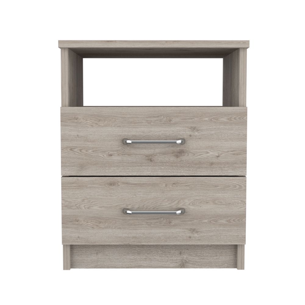 Oklahoma Nightstand,Two Drawers, One Shelf