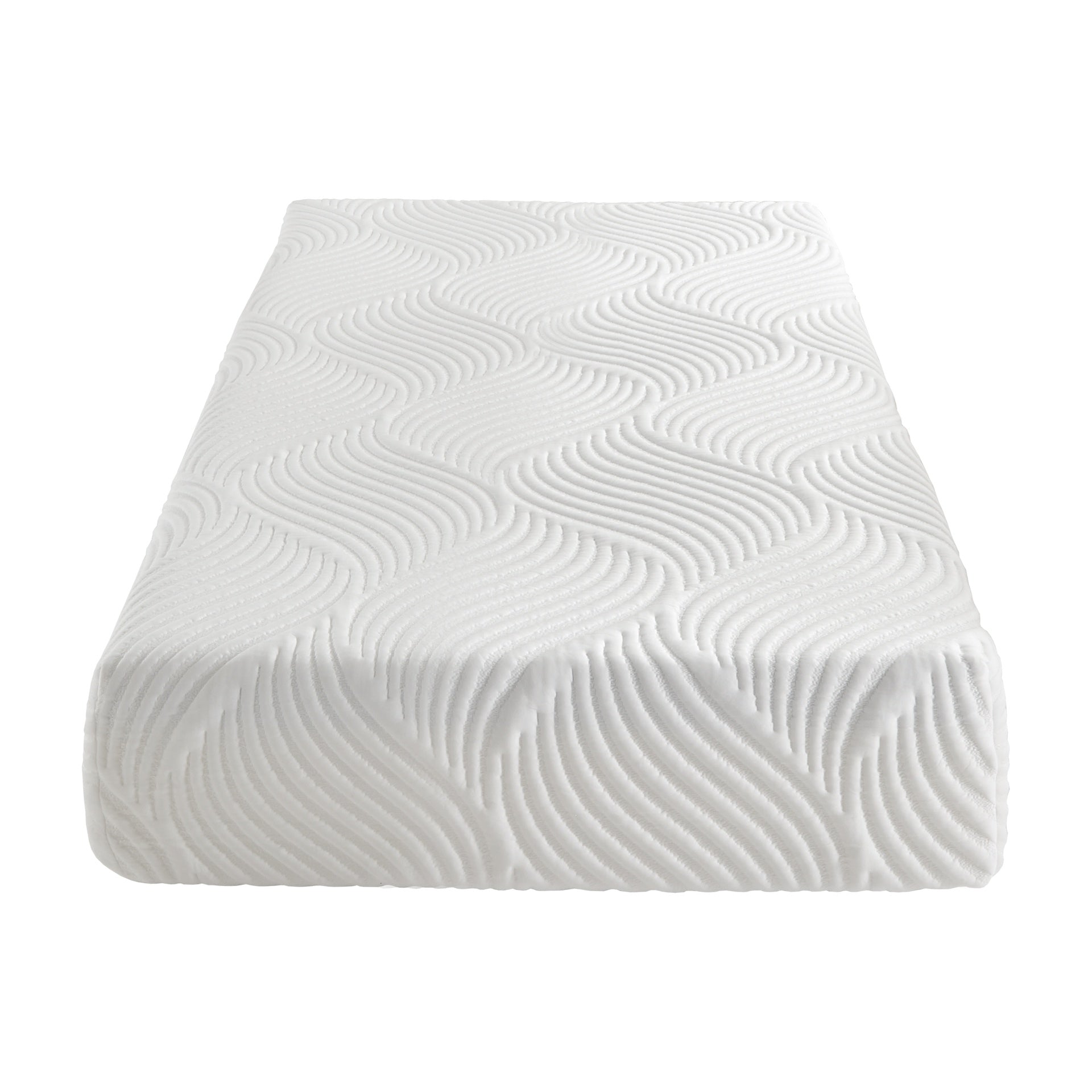10-inch Twin Size Bed Mattress Gel-Infused Memory Foam Mattress, Firm, White, Mattress in a Box