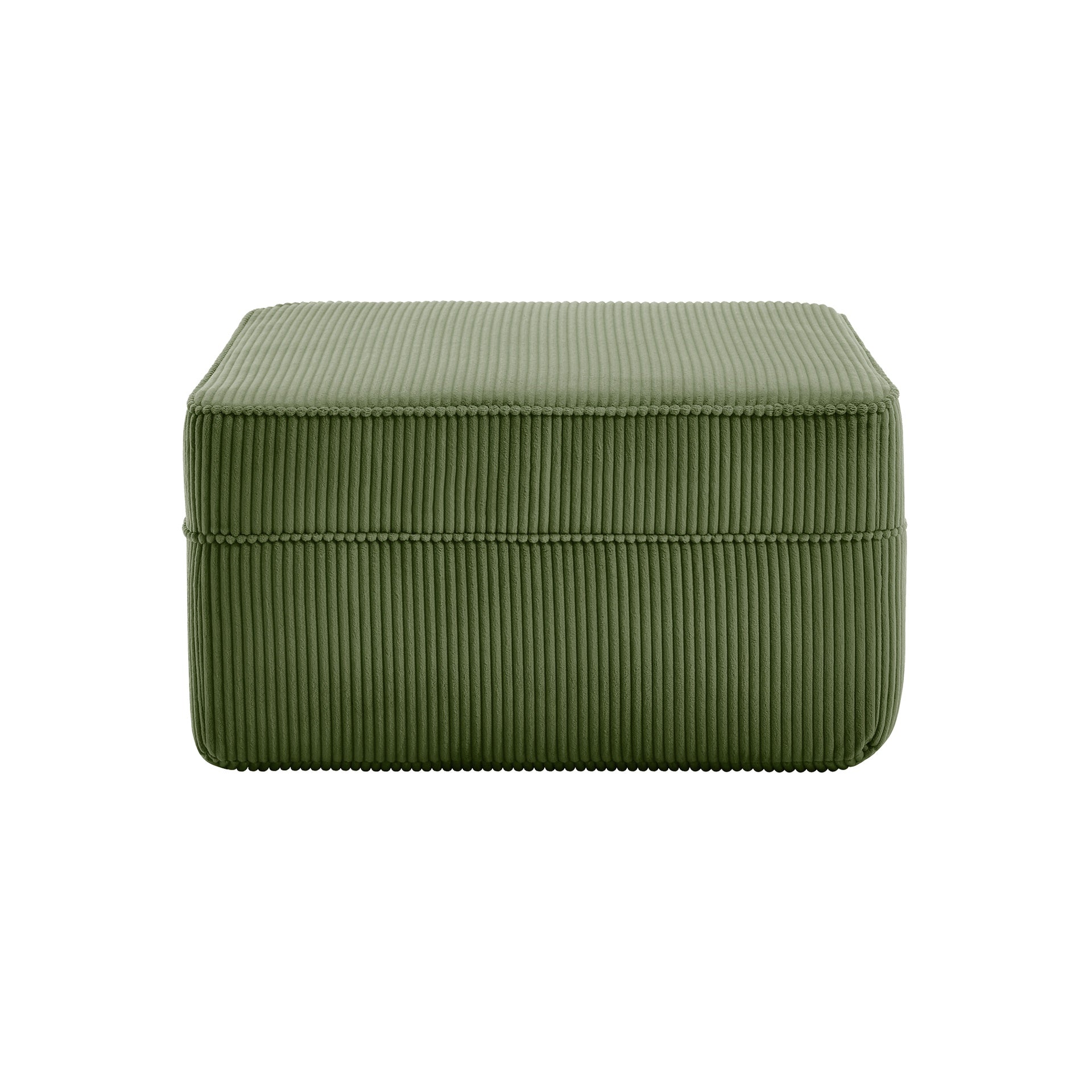 Martha Ottoman Corduroy -Green