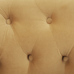 Katherine Tufted Accent Chair, Gold Velvet