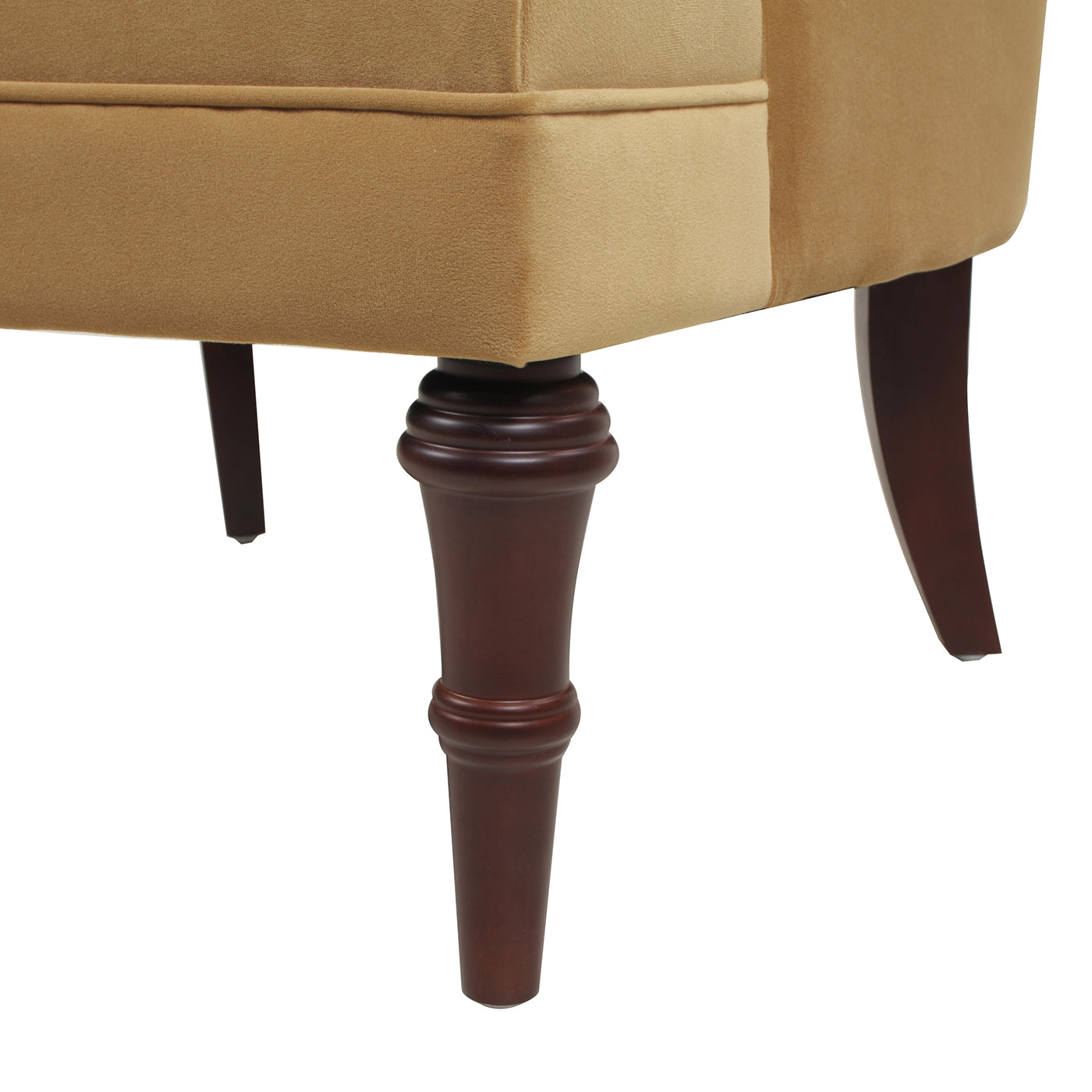 Katherine Tufted Accent Chair, Gold Velvet