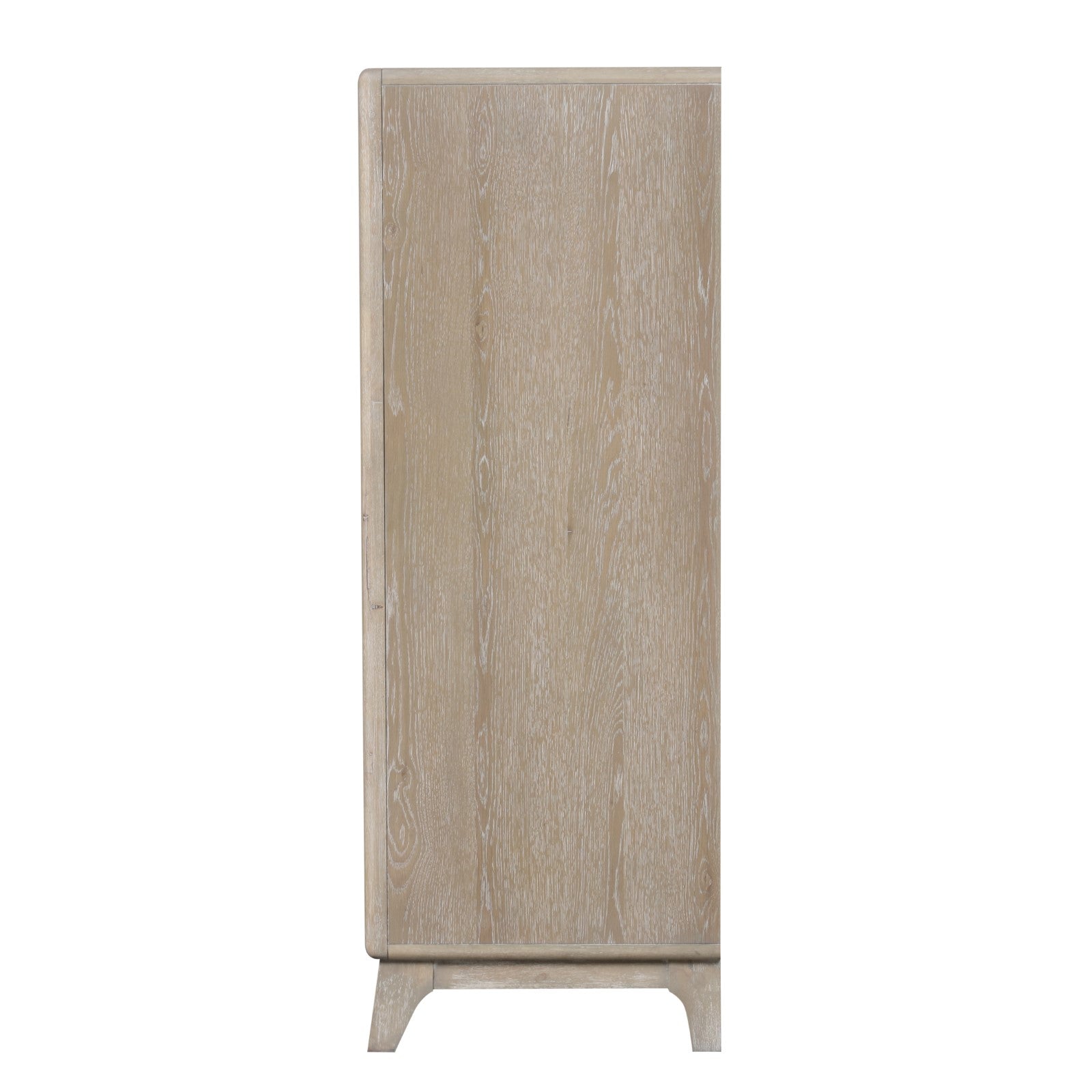 Transitional Style 1pc Chest Metal Handle Angled Legs English Dovetail Drawers Ball Bearing Glides Oak Finish Bedroom Furniture