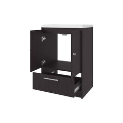 Sinclair Freestanding Bathroom Vanity with Sink, Two Doors and Bottom Drawer, Wengue